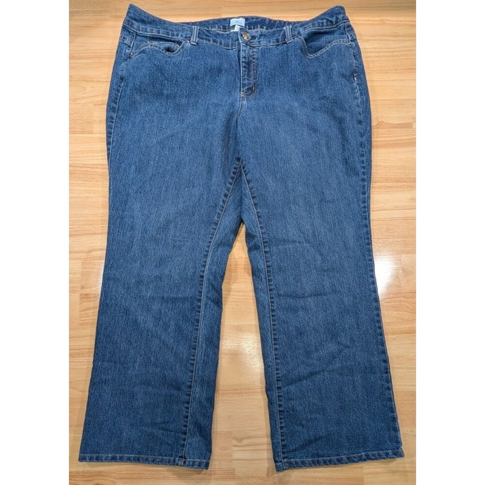 Just My Size JMS Jeans Womens 22W Dark Antique Bootcut Embroidered Flap Pocket